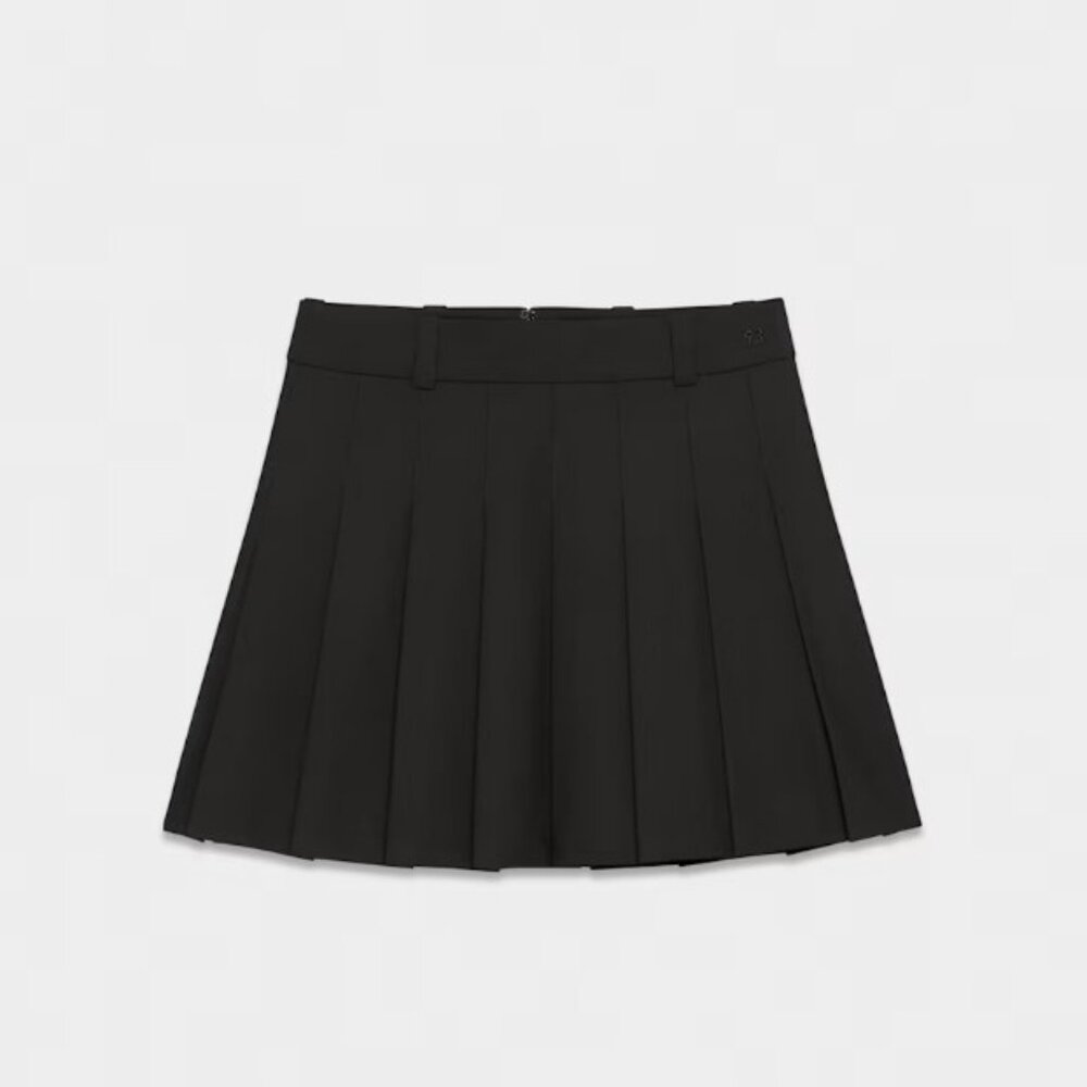 ARITZIA - Sunday Best - Black Olive Micro Pleated High-Waist mini Skirt - Size 4 - Picture 8 of 16